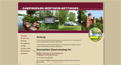 Desktop Screenshot of campingpark-wertheim-bettingen.de